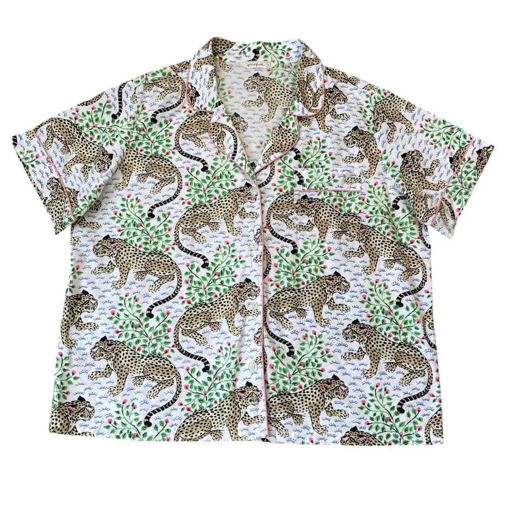Printfresh Bagheera Short-Sleeve Button Front Cot… - image 1
